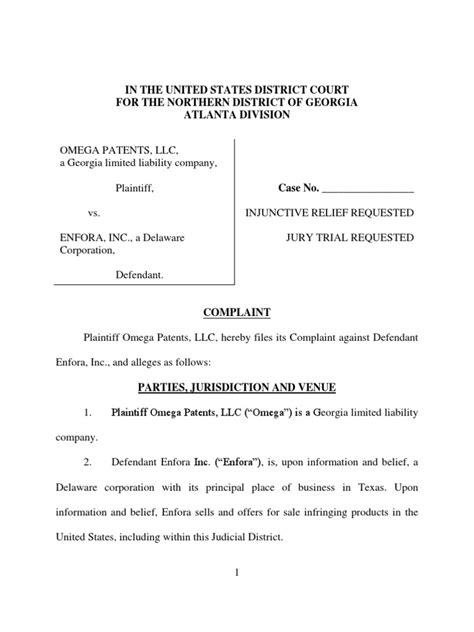 omega patent lawsuits